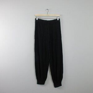 FP Free People Beach Women Knit Pants S Black Lounge Pull On Balloon Jogger 450